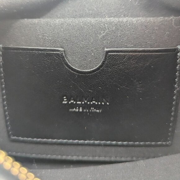 Balmain 1945 Crinkled leather Half Moon Hobo - Picture 11 of 13